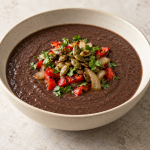 Black Bean Velouté, Roasted Pepper and Lime - Fresh Start 30: A Journey To Better Health Black Bean Velouté, Roasted Pepper and Lime